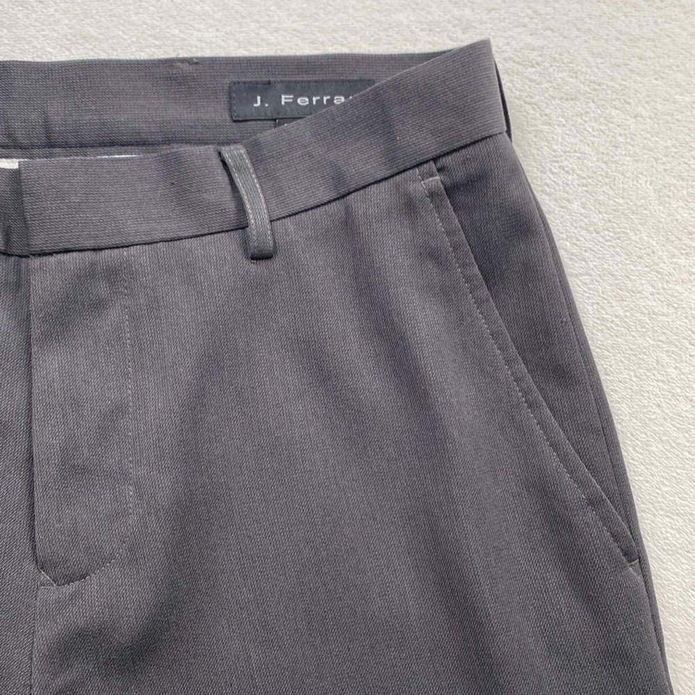 JF J. Ferrar Flat Front Classic Fit Dress Pant/Trouser (30x30, Gray) - Picture 7 of 13